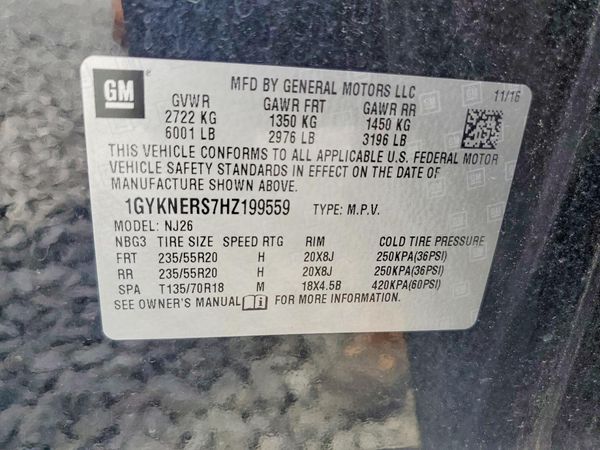 2017 CADILLAC XT5