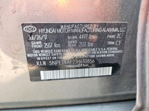 2018 HYUNDAI SONATA