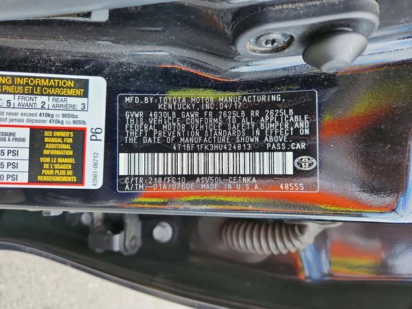 2017 TOYOTA CAMRY LE/SE/XLE/XSE