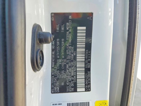 2016 TOYOTA SIENNA