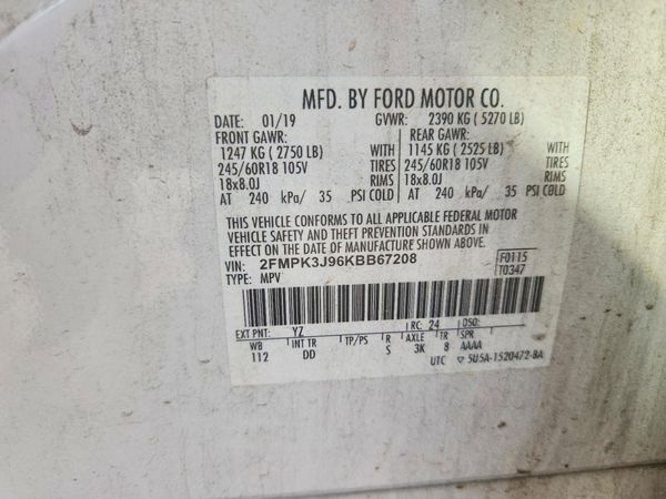2019 FORD EDGE SEL