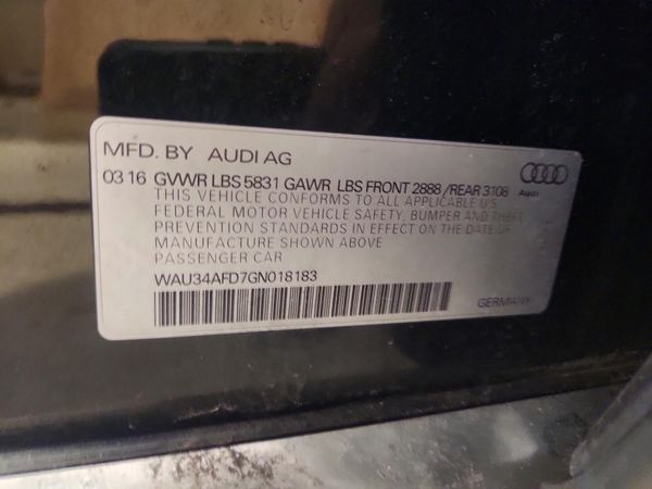 2016 AUDI A8 L QUATT quattro L — VINS