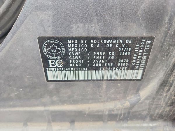 2017 VOLKSWAGEN JETTA S
