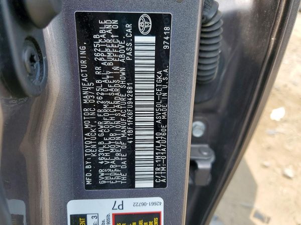 2015 TOYOTA CAMRY
