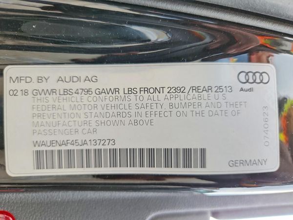 2018 AUDI A4 — VINS