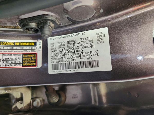 2016 HONDA CRV EX