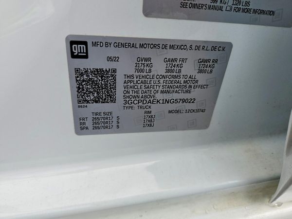 2022 CHEVROLET SILVERADO Work Truck