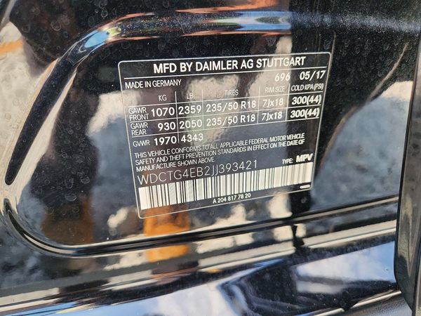 2018 MERCEDES-BENZ GLA GLA250
