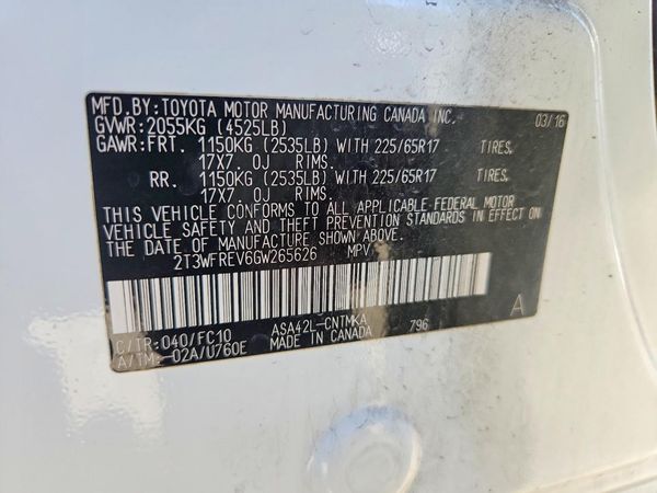 2016 TOYOTA RAV4 XLE (M Grade)