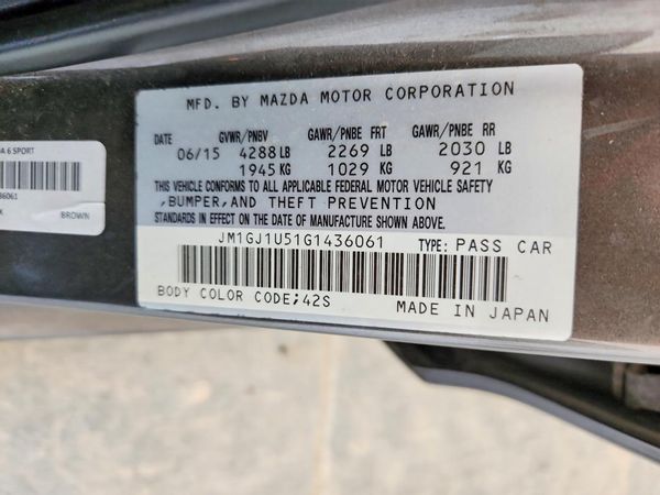 2016 MAZDA 6 SPORT Sport/GX