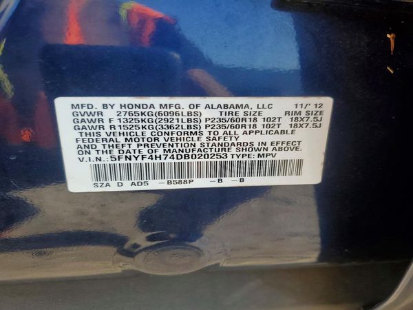 2013 HONDA PILOT EXL-N