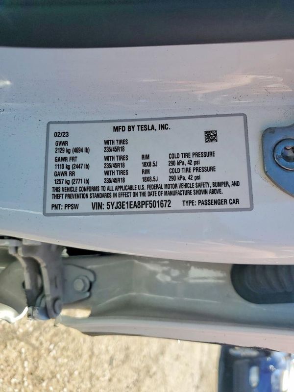 2023 TESLA MODEL 3