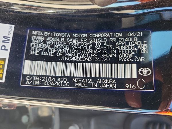 2021 TOYOTA COROLLA XSE