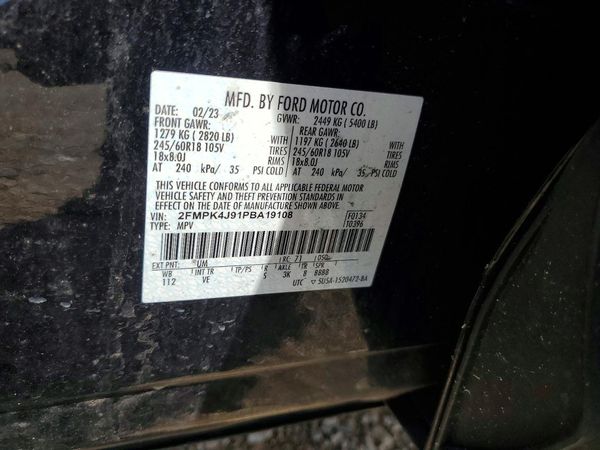 2023 FORD EDGE SEL — VINS