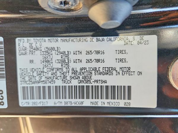 2023 TOYOTA TACOMA SR5