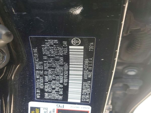 2016 TOYOTA CAMRY SOLA Hybrid — VINS
