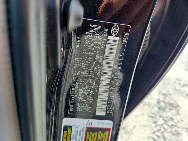 2012 TOYOTA CAMRY — VINS