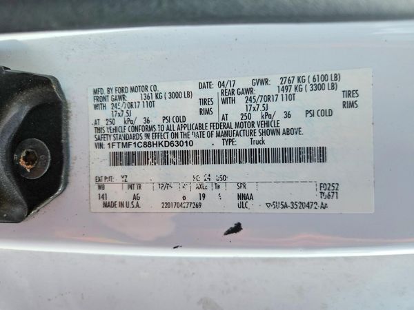 2017 FORD F150 Regular Cab