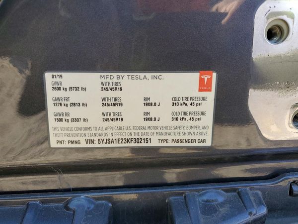 2019 TESLA MODEL S