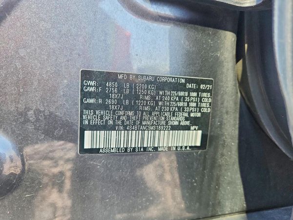 2021 SUBARU OUTBACK Limited+M/R+NAVI(HK)