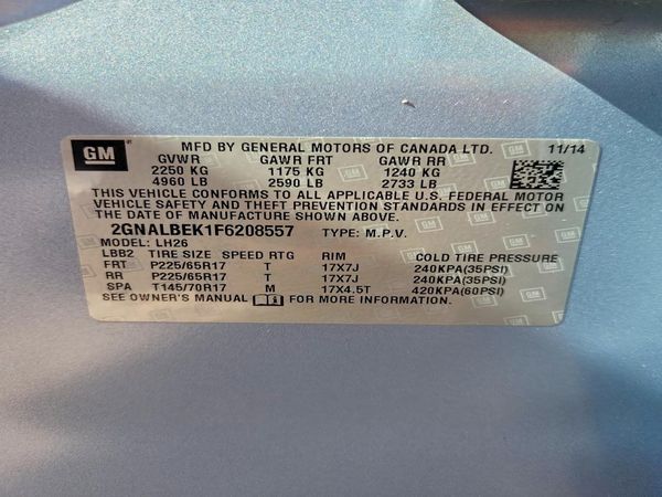 2015 CHEVROLET EQUINOX 1LT