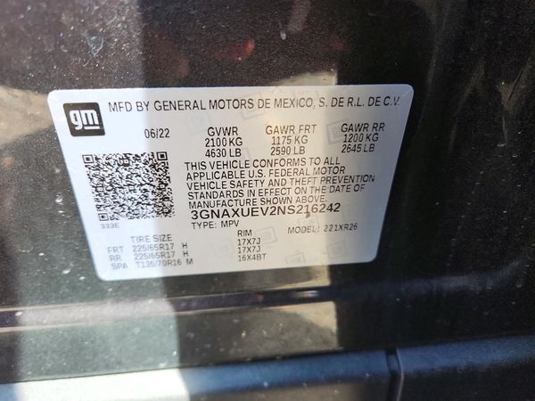 2022 CHEVROLET EQUINOX LT (1LT)