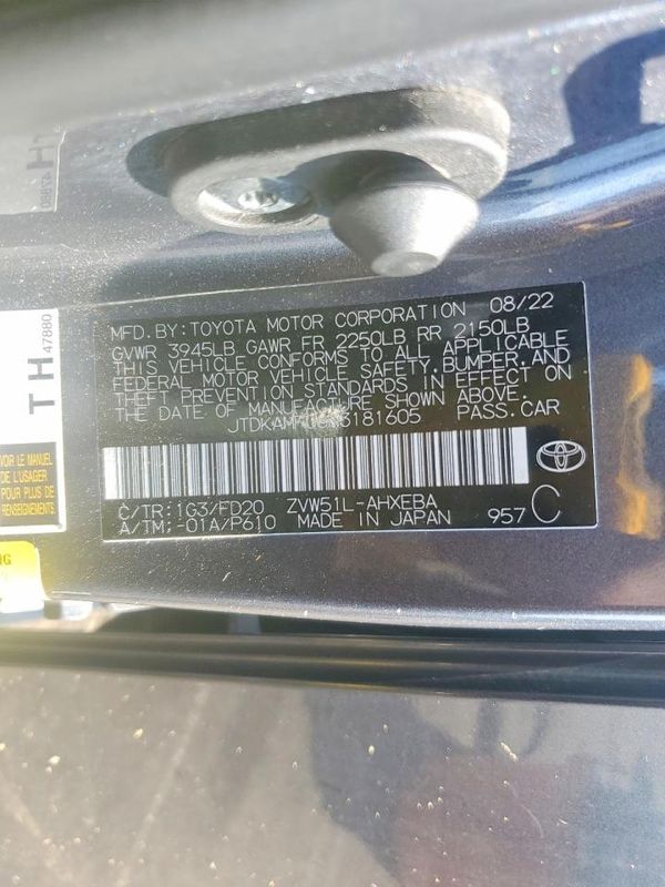 2022 TOYOTA PRIUS