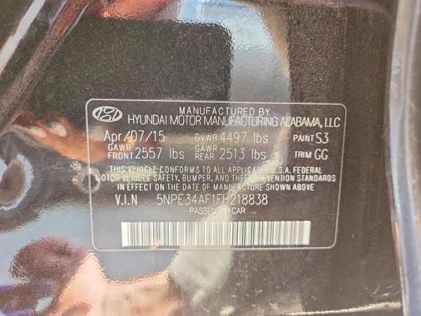 2015 HYUNDAI SONATA