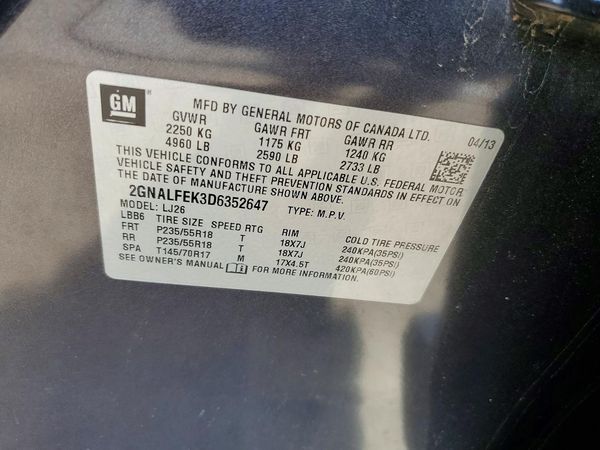 2013 CHEVROLET EQUINOX LTZ
