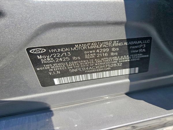 2013 HYUNDAI SONATA