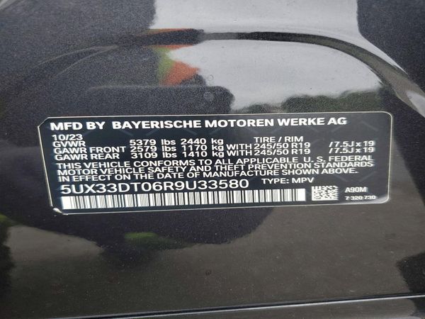 2024 BMW X4 xDrive30i — VINS