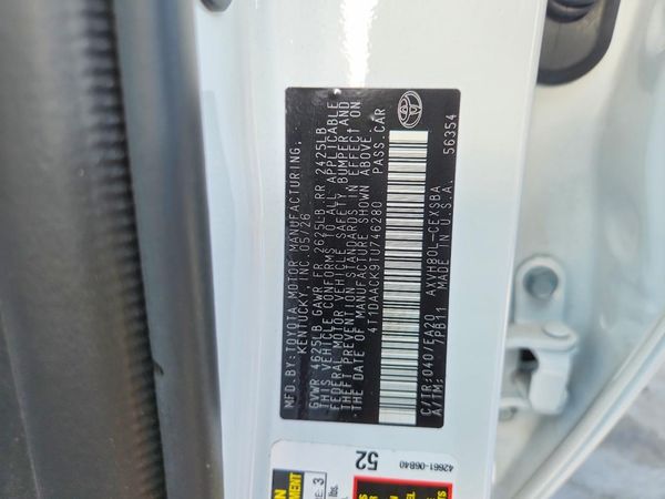 2026 TOYOTA CAMRY — VINS