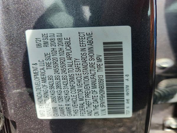 2022 HONDA PILOT SE