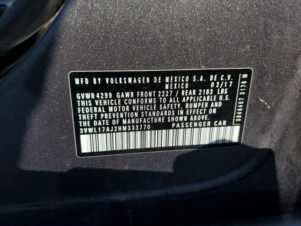 2017 VOLKSWAGEN JETTA SEL, SEL Premium
