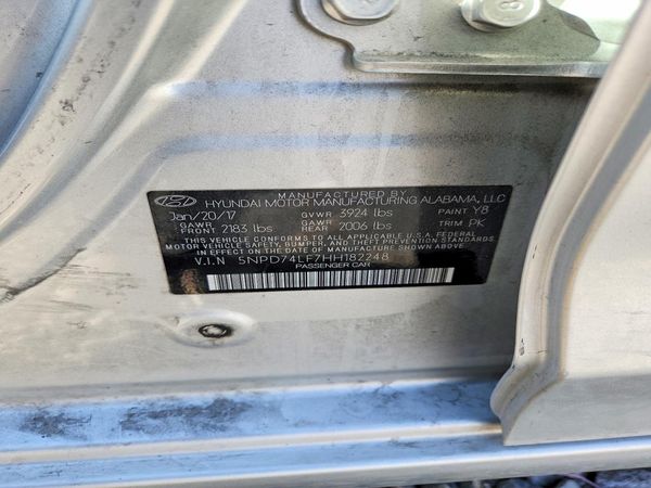 2017 HYUNDAI ELANTRA SE Base