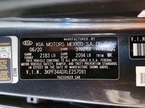 2020 KIA FORTE GT Line