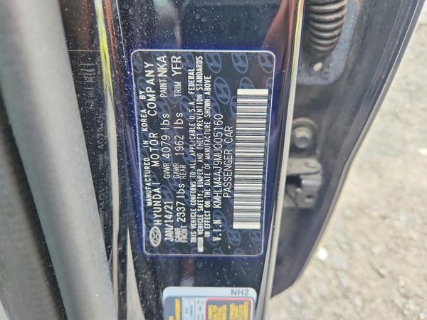 2021 HYUNDAI ELANTRA Blue