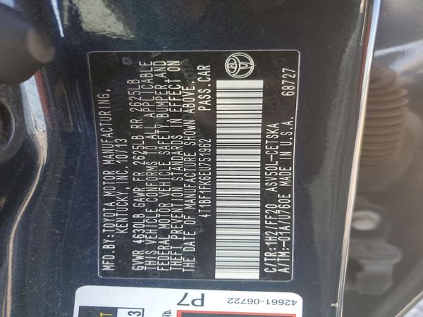 2014 TOYOTA CAMRY