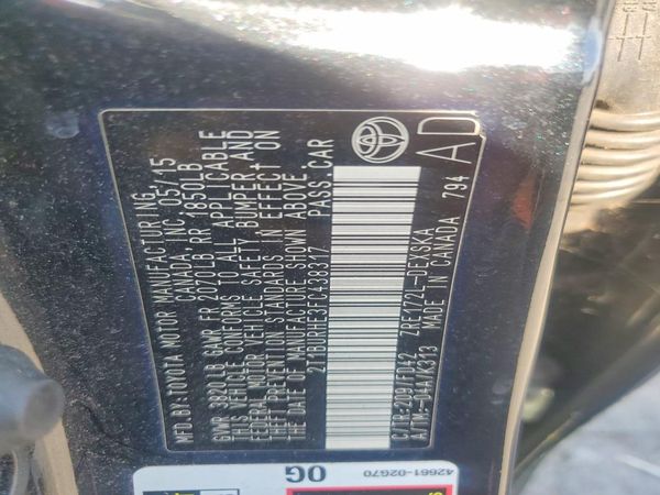 2015 TOYOTA COROLLA L/LE