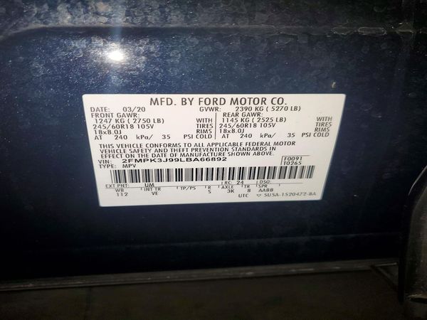 2020 FORD EDGE SEL