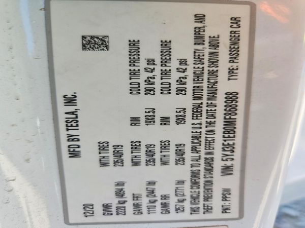 2021 TESLA MODEL 3