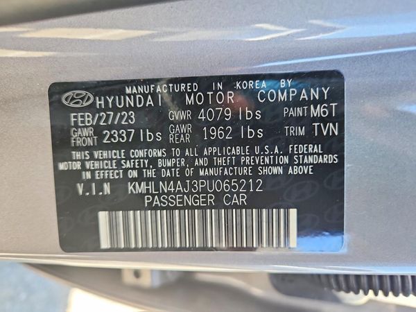 2023 HYUNDAI ELANTRA Limited — VINS
