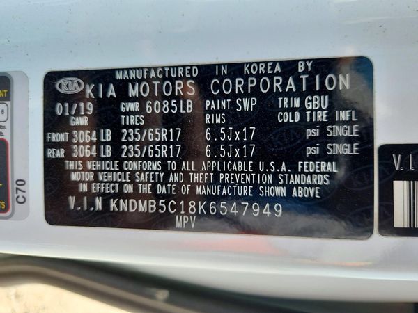 2019 KIA SEDONA LX/EX