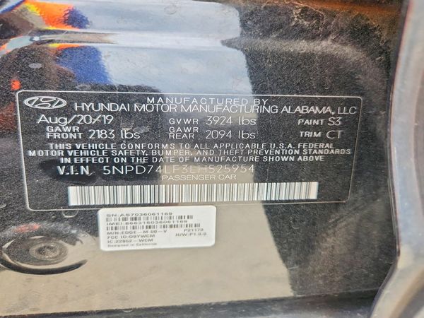 2020 HYUNDAI ELANTRA