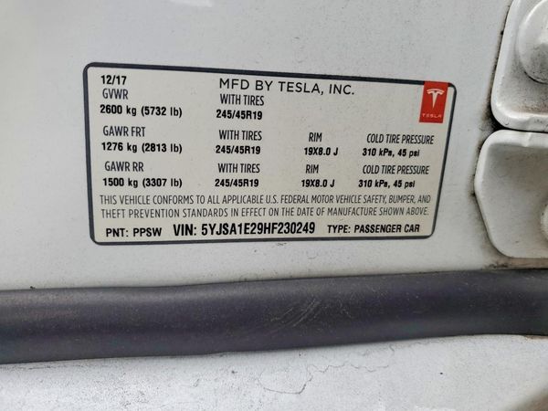 2017 TESLA MODEL S