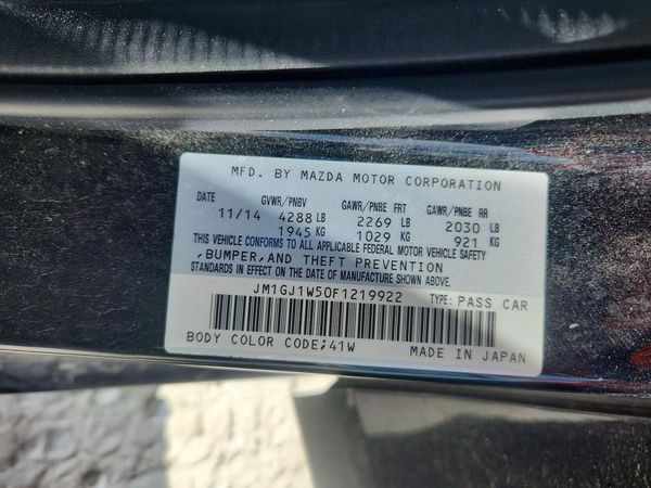 2015 MAZDA 6 Grand Touring/GT