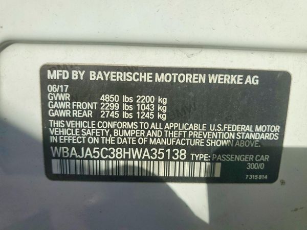 2017 BMW 530 I