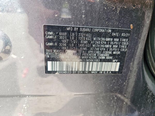 2021 SUBARU ASCENT