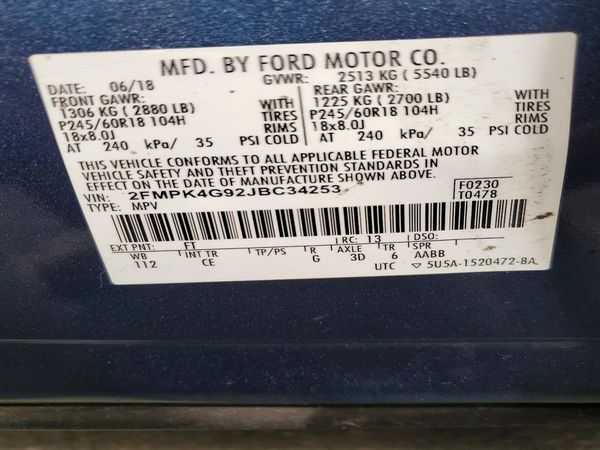 2018 FORD EDGE SE