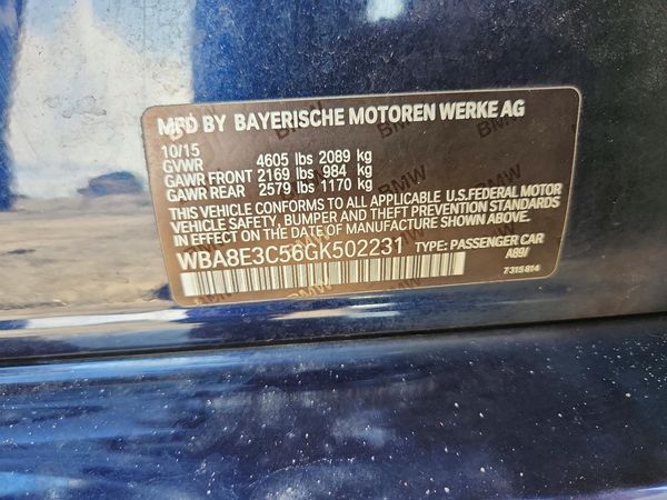 2016 BMW 328 xDrive SA — VINS